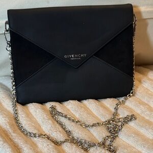 Givenchy Parfums Black Envelope Clutch W/Crossbody unbranded Chain